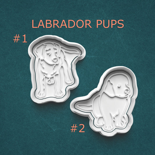Labrador Puppy Cookie Cutter Set – Two Adorable Pup Designs | Dog Lover's Baking Gift