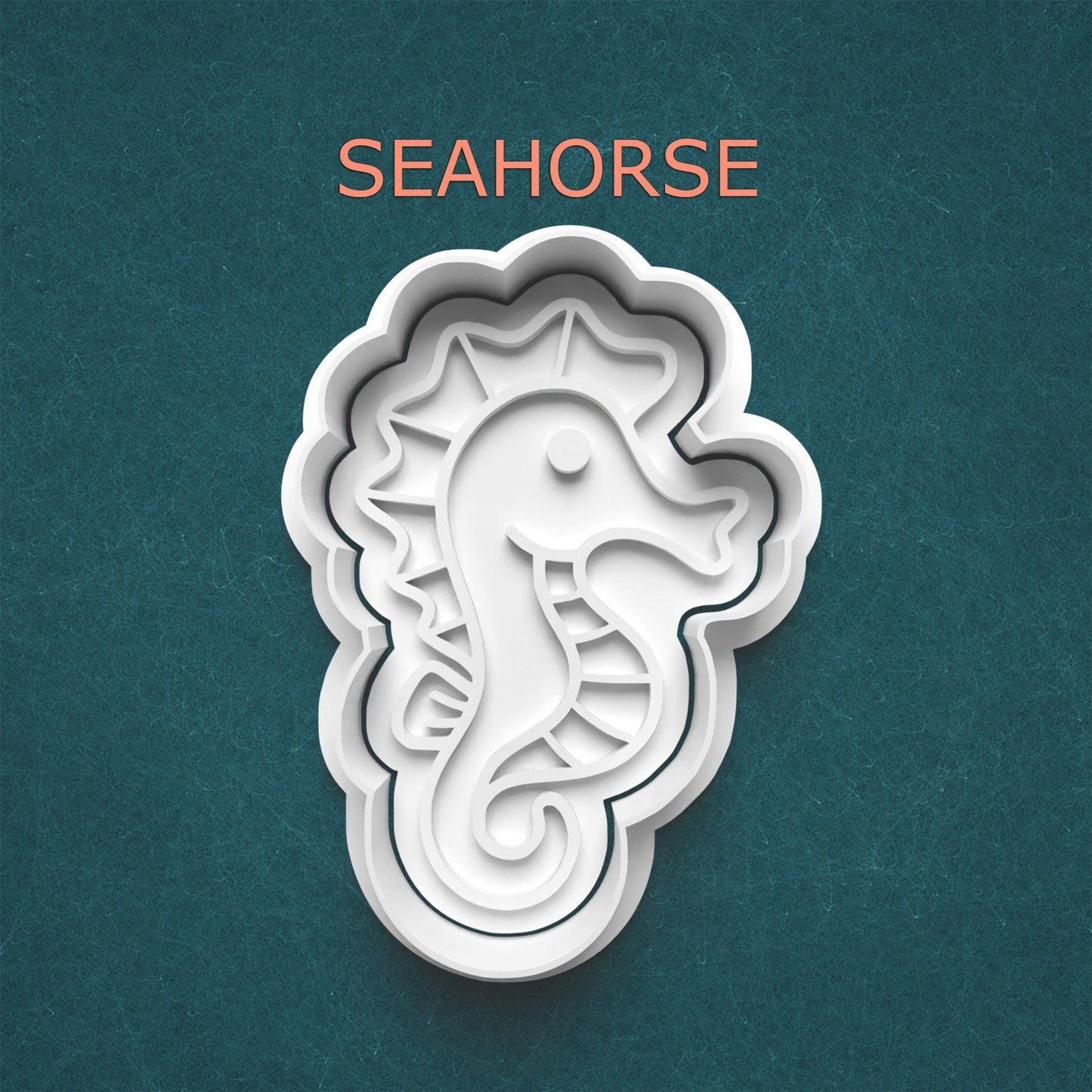 Seahorse Cookie Cutter – Ocean Animal Design for Beach & Under the Sea Parties | 4 Sizes
