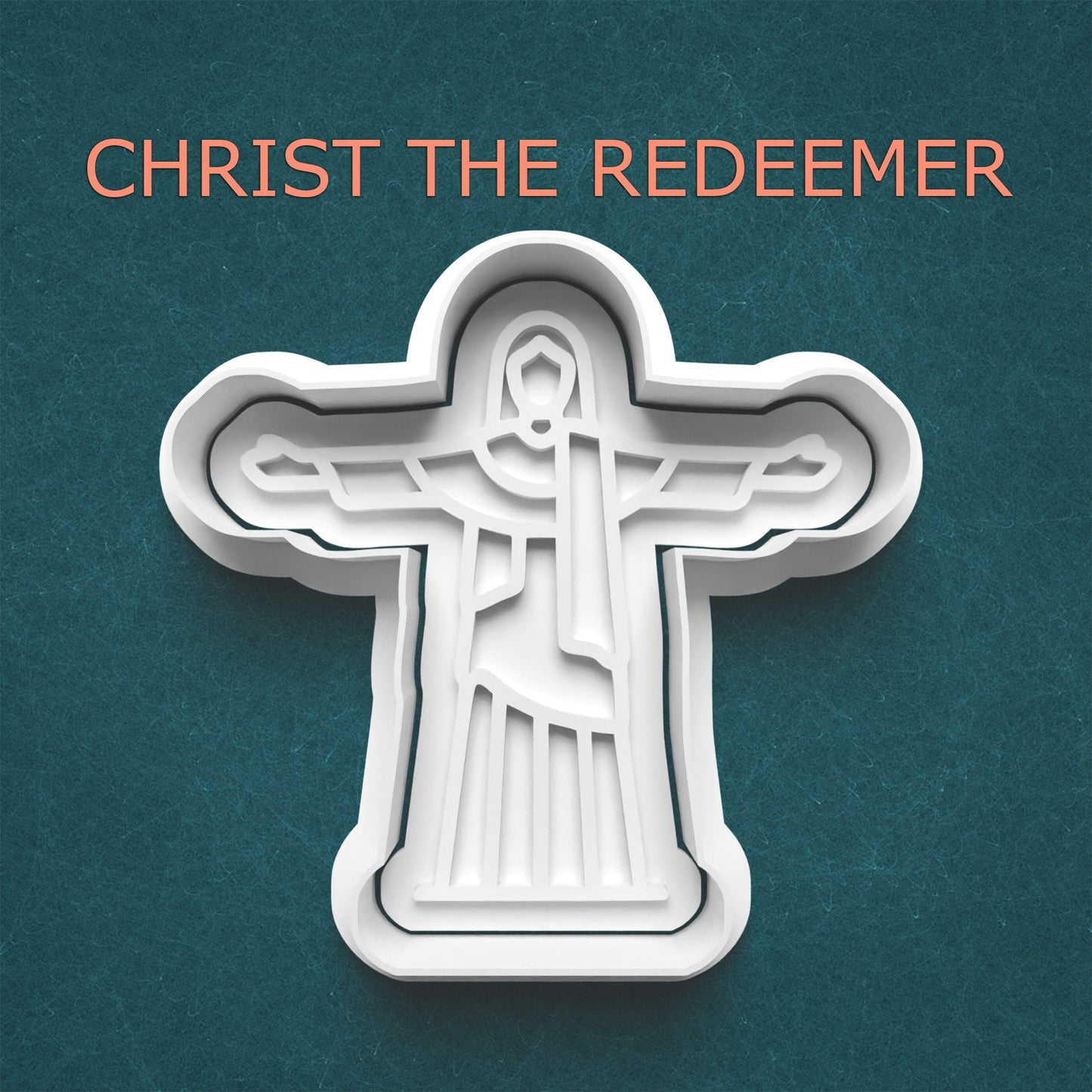 Christ the Redeemer Cookie Cutter – Iconic Brazil Landmark | 4 Sizes