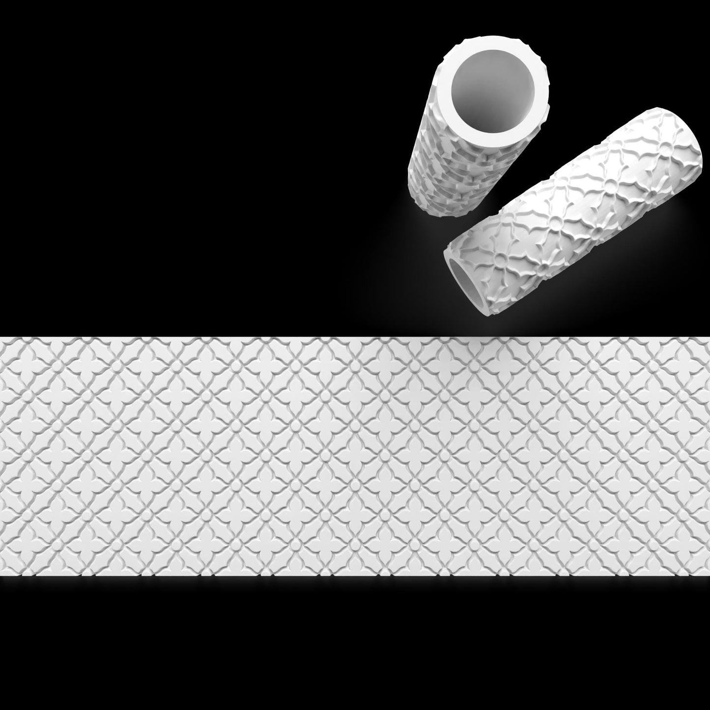 Star Motif Texture Roller – Embossed & Debossed Design for Clay & Fondant