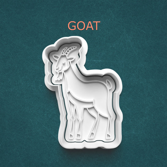 Goat Cookie & Clay Cutter + Stamp Set