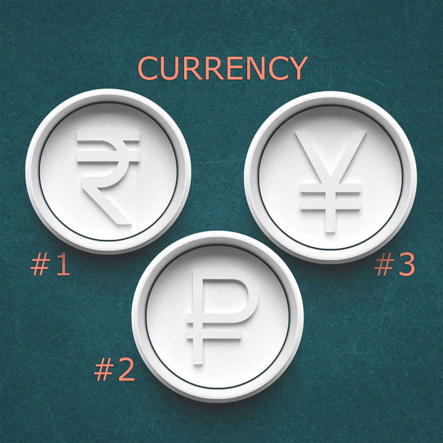 Currency Symbol Cookie Cutters – Rupee, Ruble, Yen – Financial Fun for Bakers & Bankers!