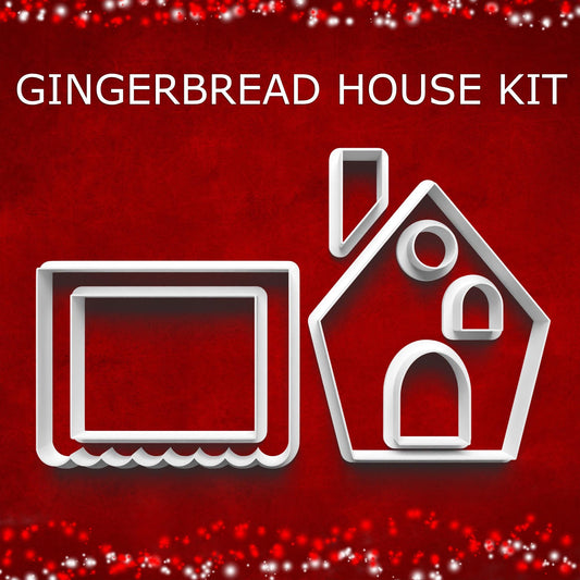 Gingerbread House Cookie Cutter Kit – DIY Holiday Baking Set