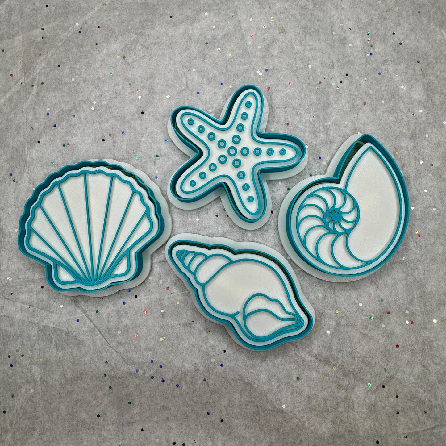 Seashells Cookie Cutter Set – 4 Beachy Shapes for Ocean-Inspired Baking