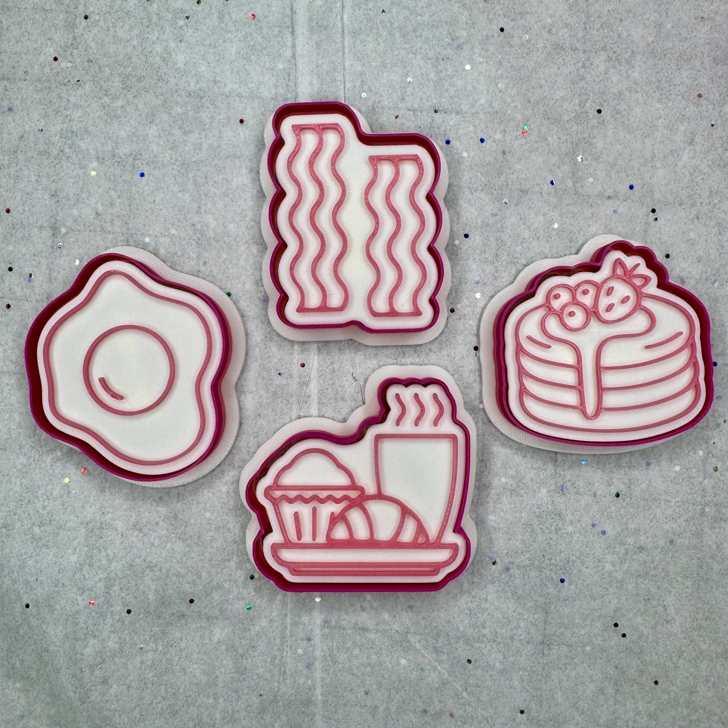 Breakfast Cookie Cutter Set – Eggs, Pancakes, Bacon & Full Plate Designs