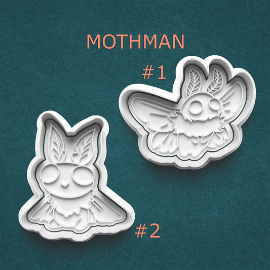 Mothman Cookie Cutter + Stamp Set ~ Cryptid Clay Cutters for Cookies, Crafts & More
