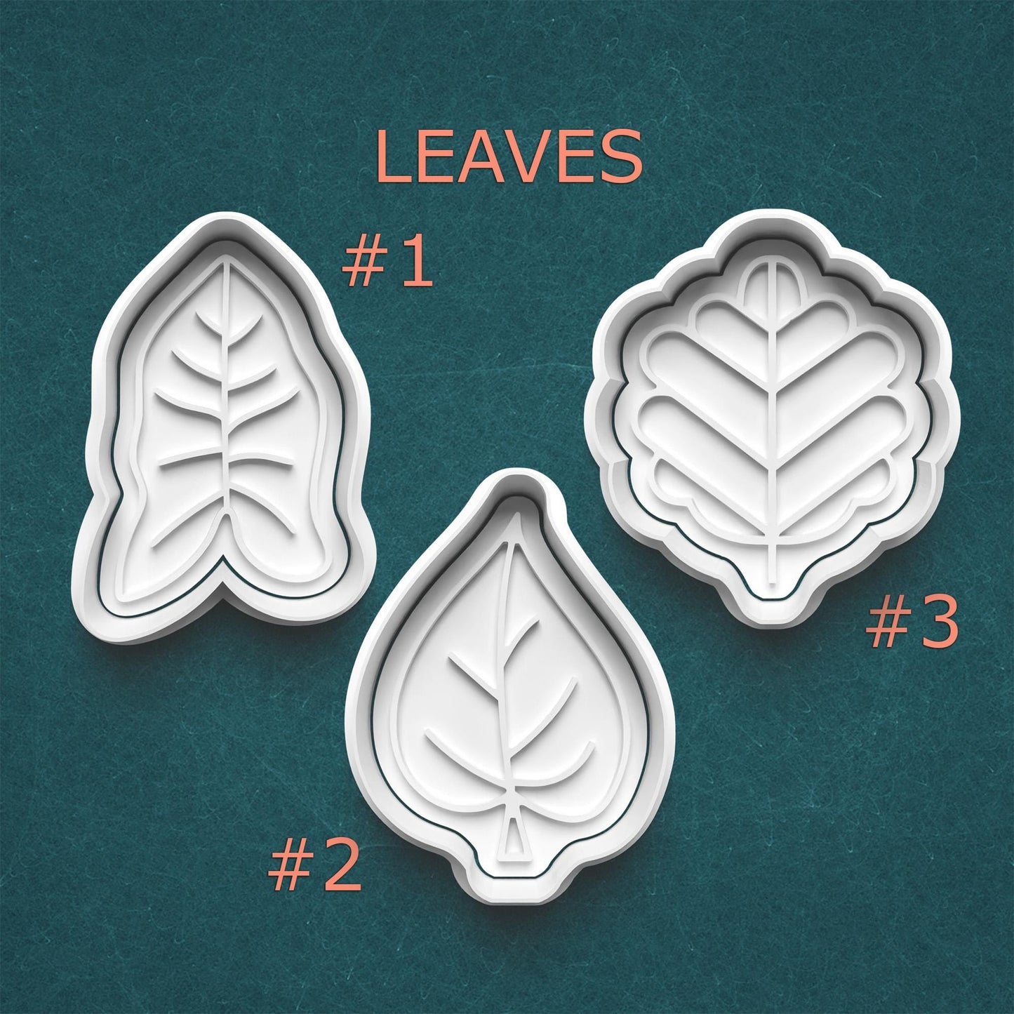 Botanical Leaf Cookie Cutter Set – 3 Whimsical Styles