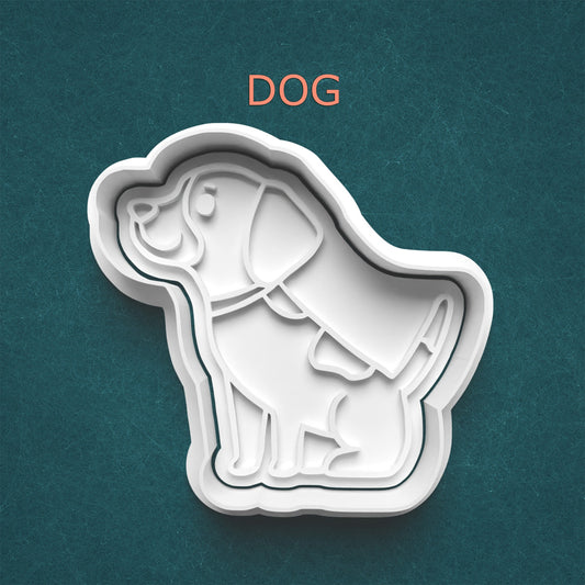 Dog Cookie Cutter – Adorable Puppy Clay Stamp