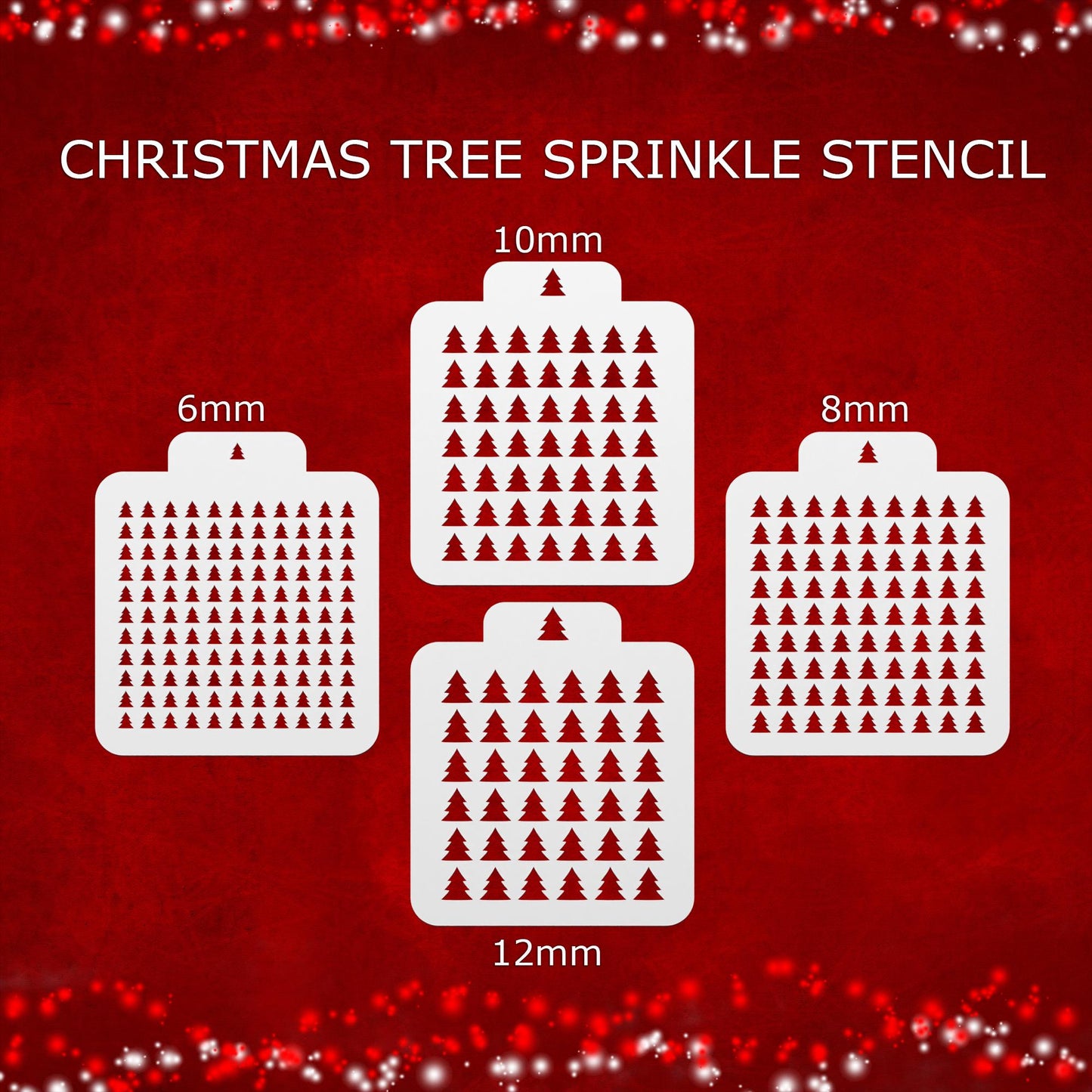 Christmas Tree Sprinkle Card – DIY Royal Icing Stencil for Holiday Treats