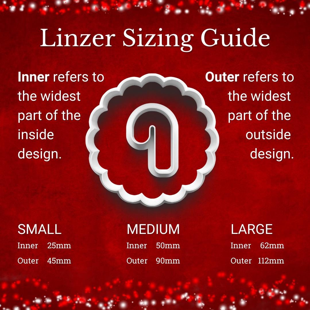 Christmas Linzer Cookie Cutters – 4-Piece Holiday Set