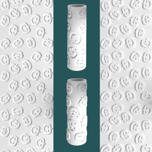 Jack O’Lantern Faces Texture Roller – Embossed & Debossed Halloween Design