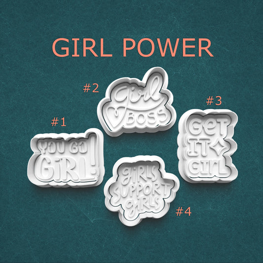 Girl Power Cookie Cutter Set – 4 Empowering Phrases