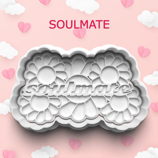 Soulmate Cookie Cutter – Groovy Floral Design for Love Bakes