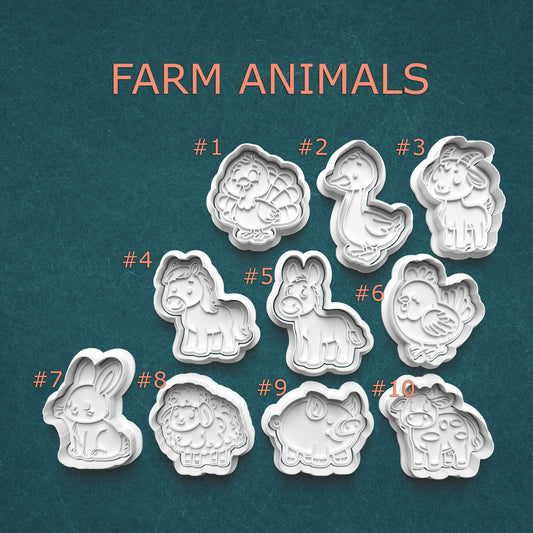Farm Animals Cookie Cutter Set – 10-Piece Barnyard Collection