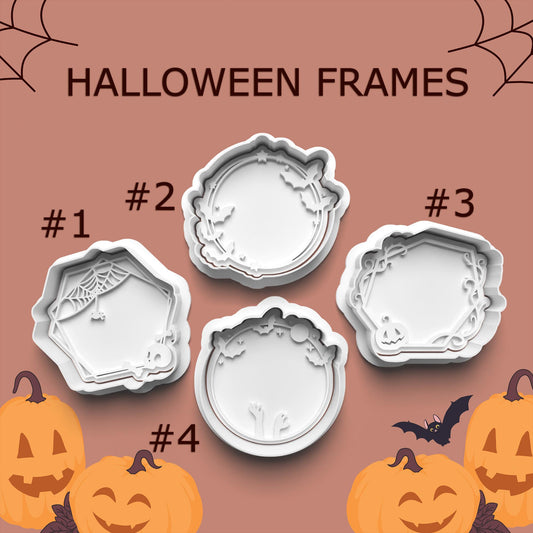 Halloween Frame Cookie Cutter & Stamp Set – 4 Styles Available