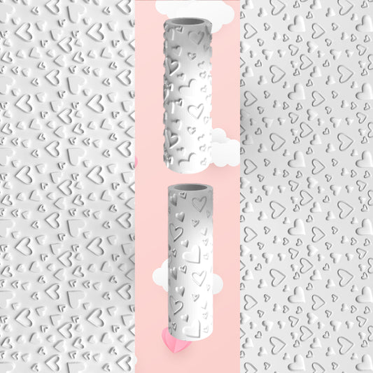 Heart Pattern Texture Roller – Embossed Design for Fondant, Clay & Dough