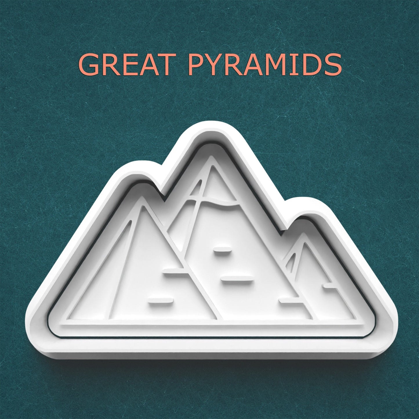 Great Pyramids Cutter & Stamp – Egyptian Landmark Cookie Design