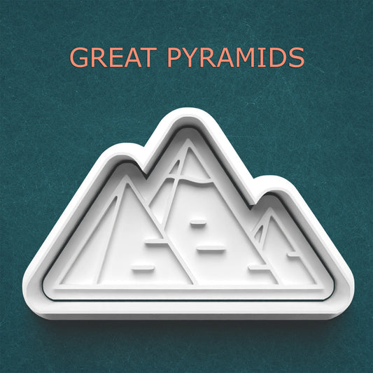 Great Pyramids Cutter & Stamp – Egyptian Landmark Cookie Design