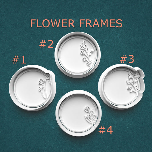Floral Frame Cookie Cutter Set – 4 Elegant Botanical Designs