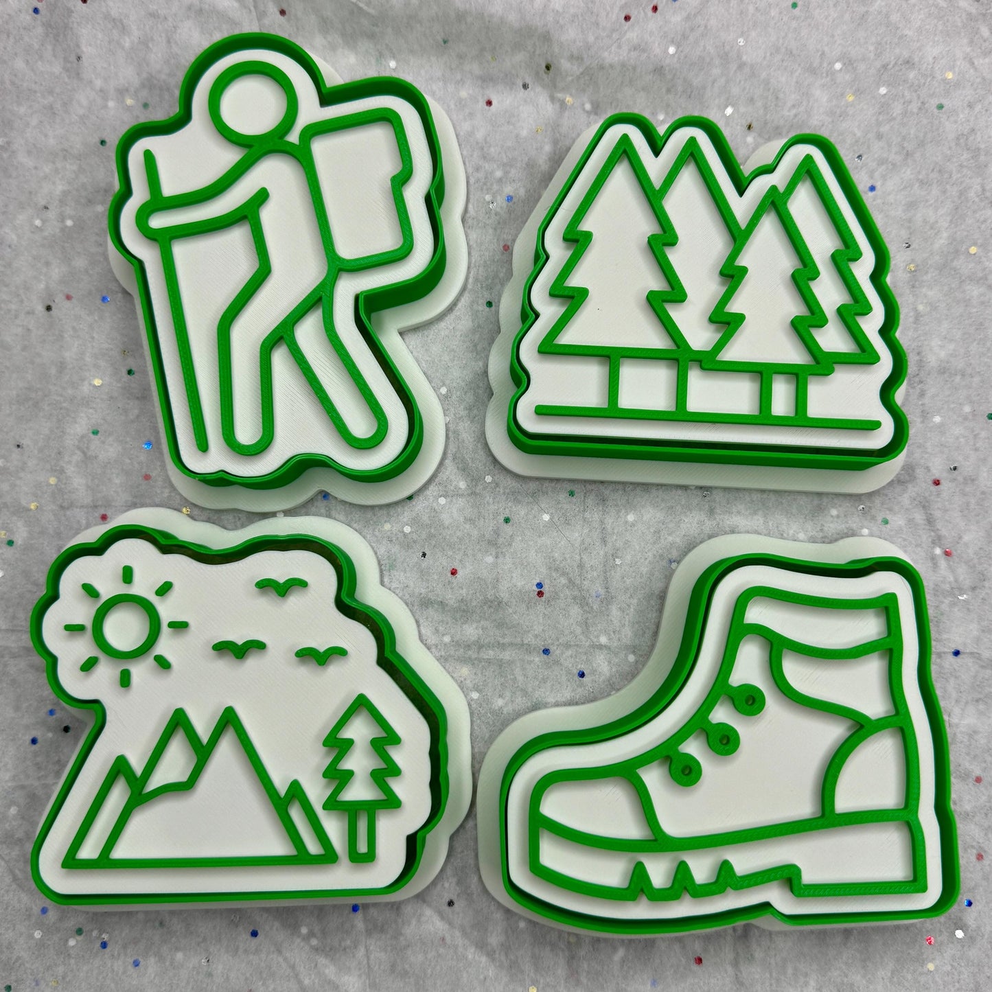Hiking Cookie Cutter & Stamp Set – 4 Styles Available