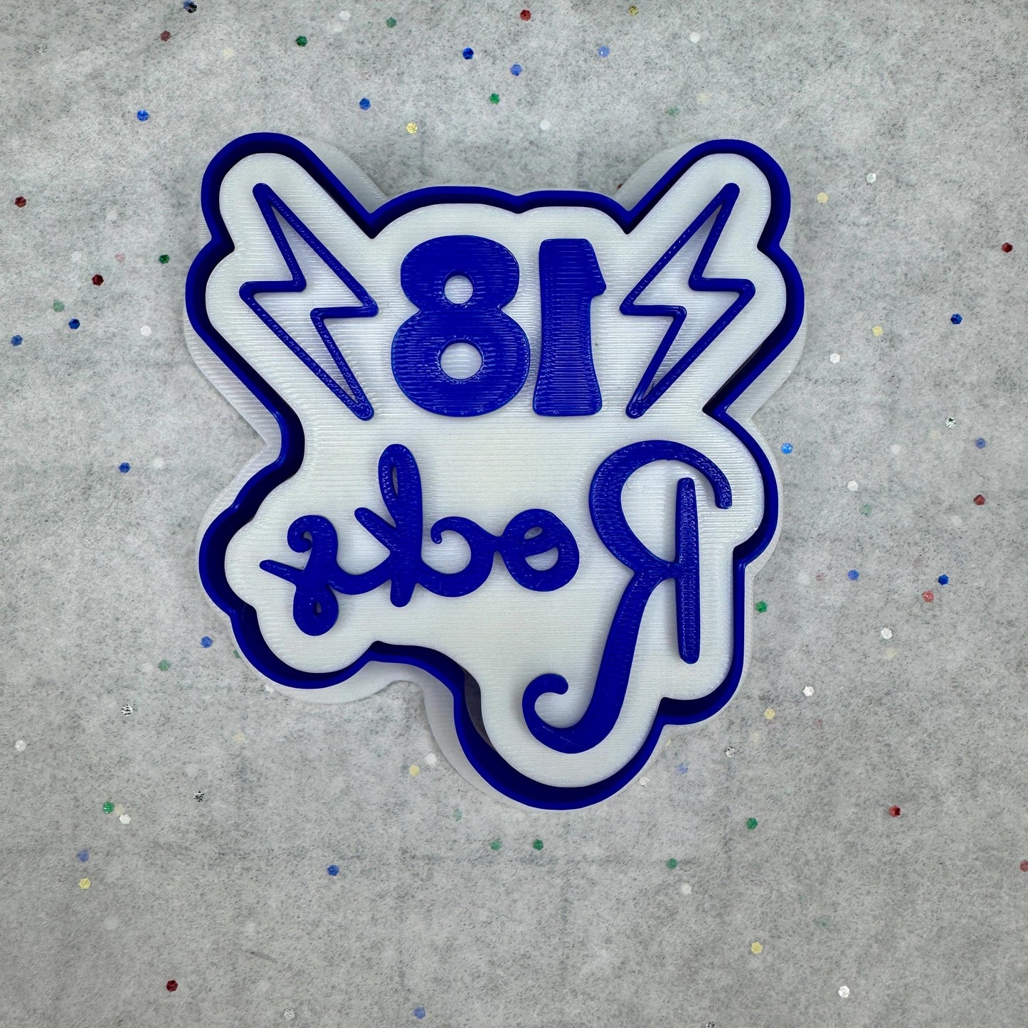 18 Rocks Cookie Cutter – Electric Birthday Cookie Design
