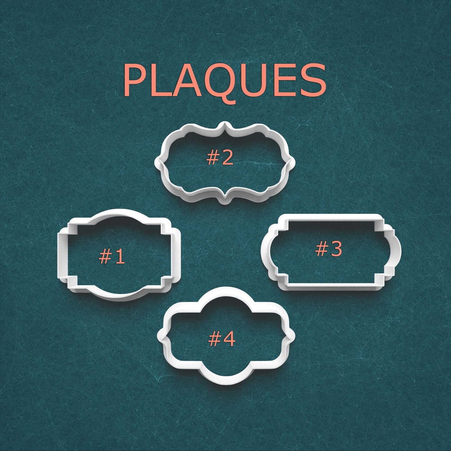Plaque Cookie Cutter Set – 4 Fancy Shapes