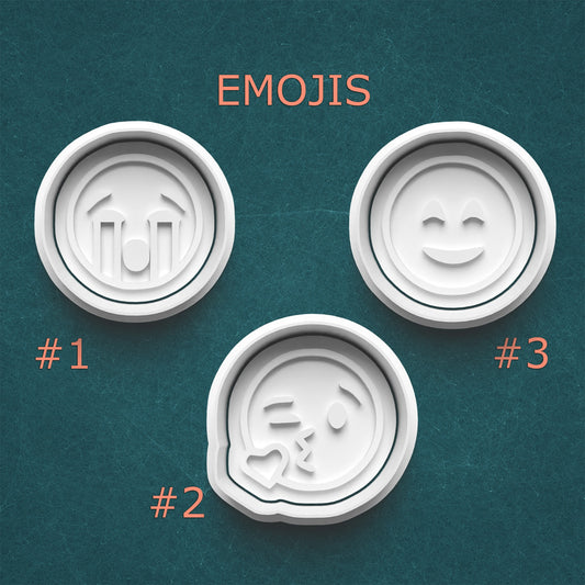 Emoji Cookie Cutter & Stamp Set – 4 Styles Available