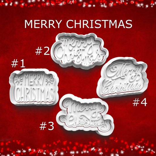 Merry Christmas Cookie Cutter Set – 4 Festive Holiday Designs