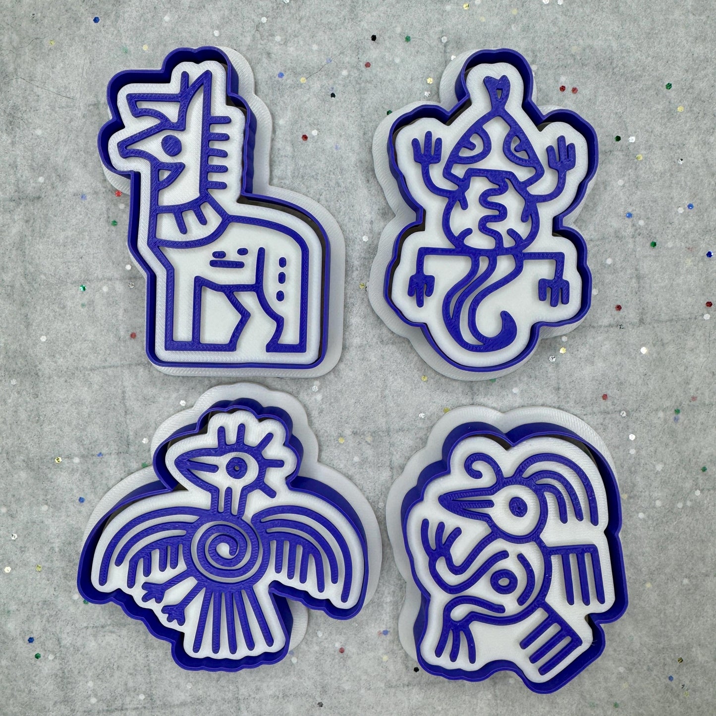 Aztec Symbols Cookie Cutter & Stamp Set – Ancient Culture Collection