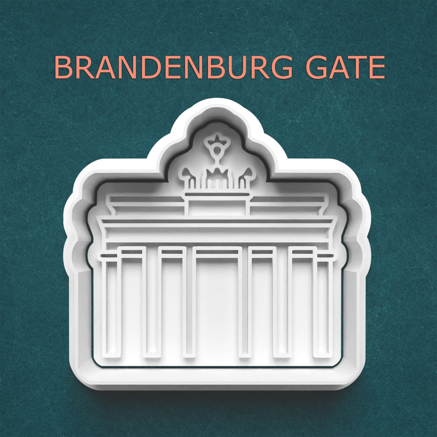 Brandenburg Gate Cutter & Stamp – Landmark Cookie and Craft Tool