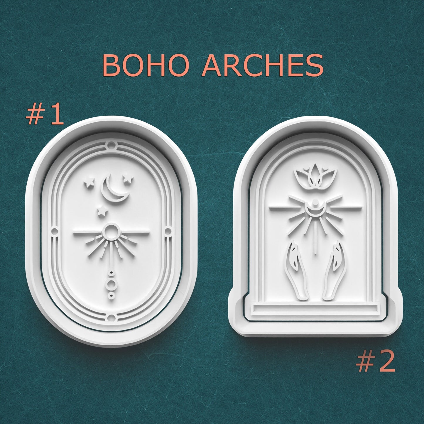 Boho Arches Cookie Cutter Set – Mystical & Celestial Baking Molds