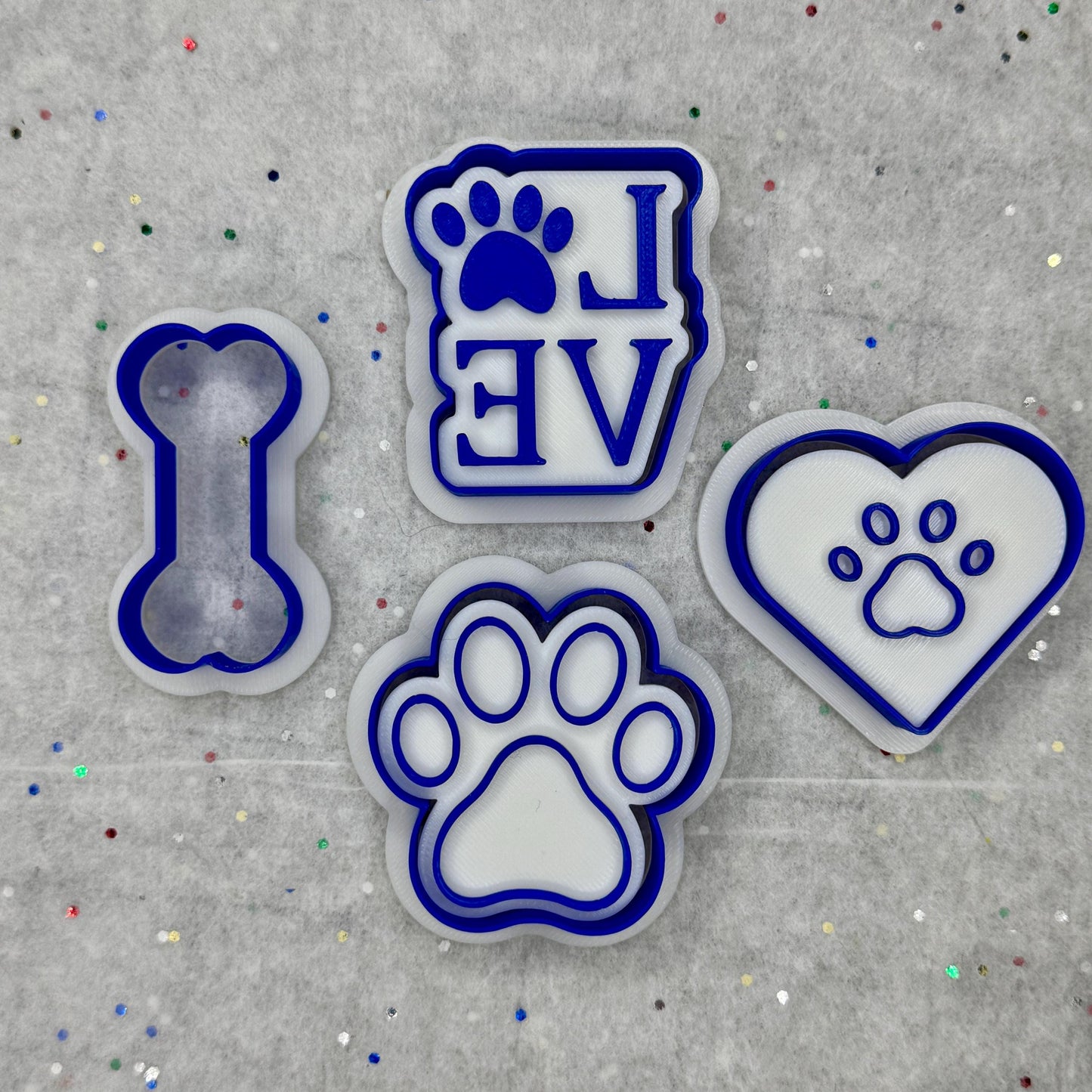 Dog Treats Cookie Cutter Set – 4 Paw-some Designs