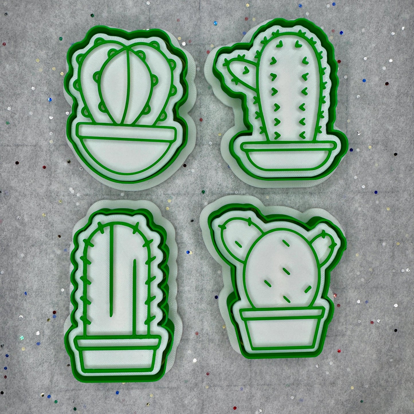 Cactus & Succulent Cutter & Stamp Set – Botanical Baking Tools