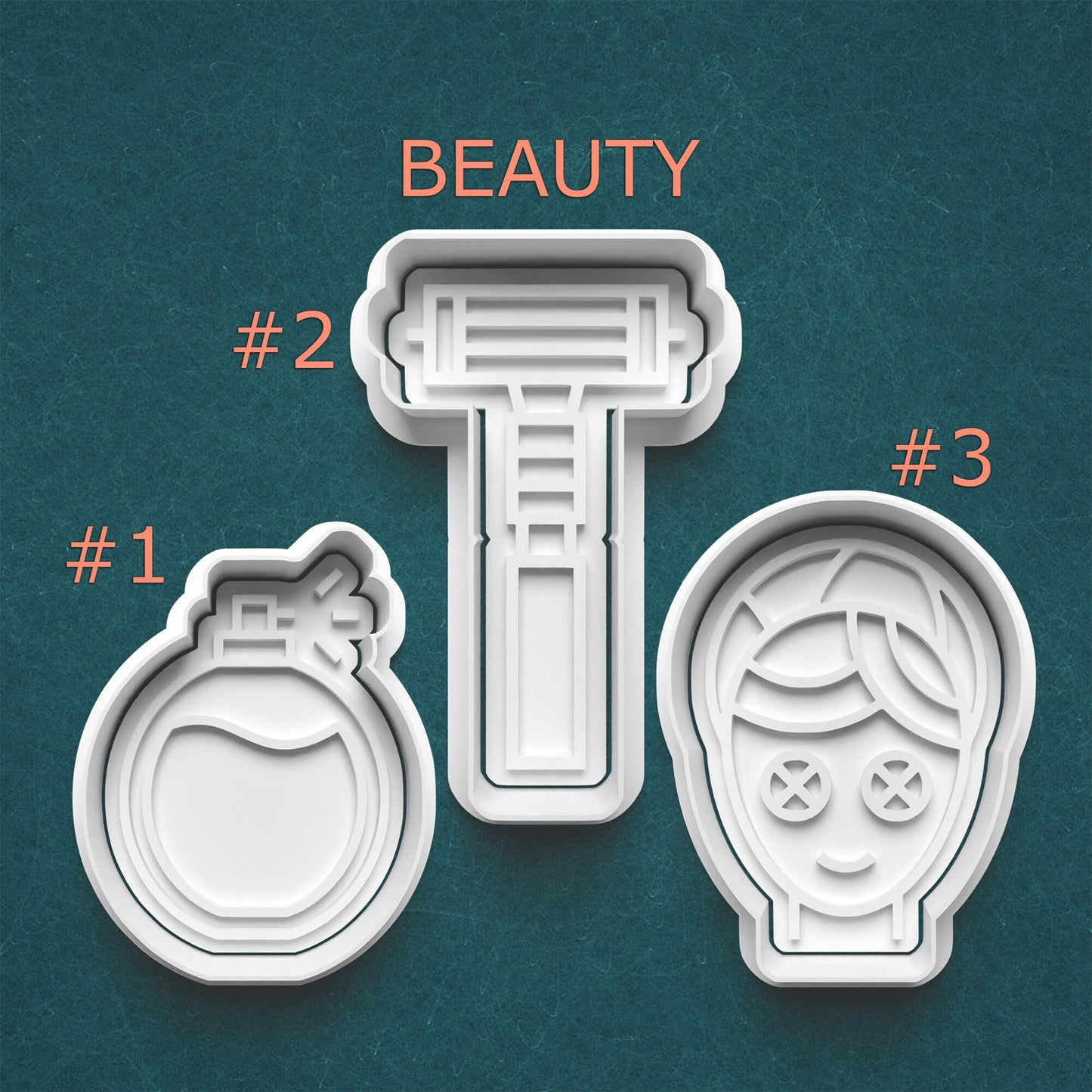 Beauty Cutter & Stamp Set – Spa and Glam Cookie & Craft Tools