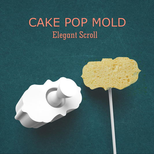 Elegant Scroll Cake Pop Mold – Fancy Frame Design