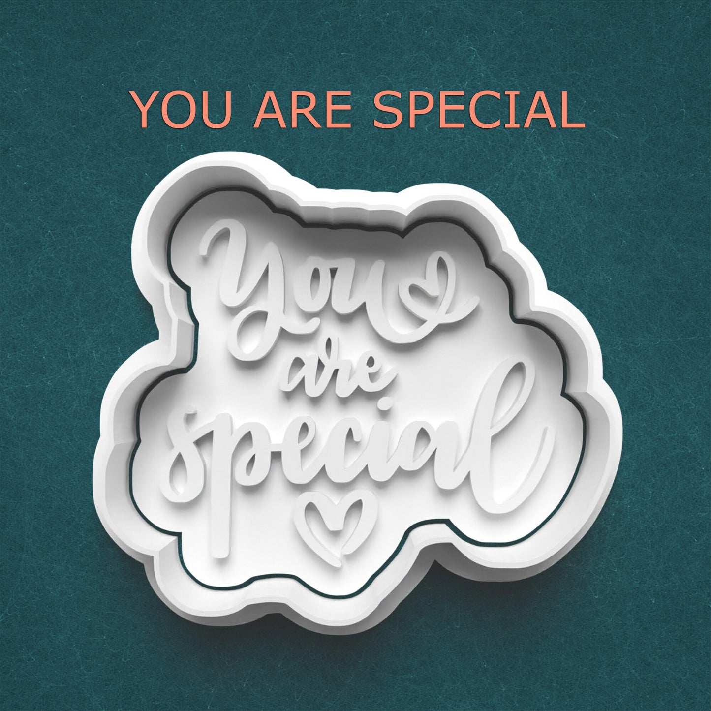You Are Special Cutter & Stamp – Handwritten Phrase Cookie Design