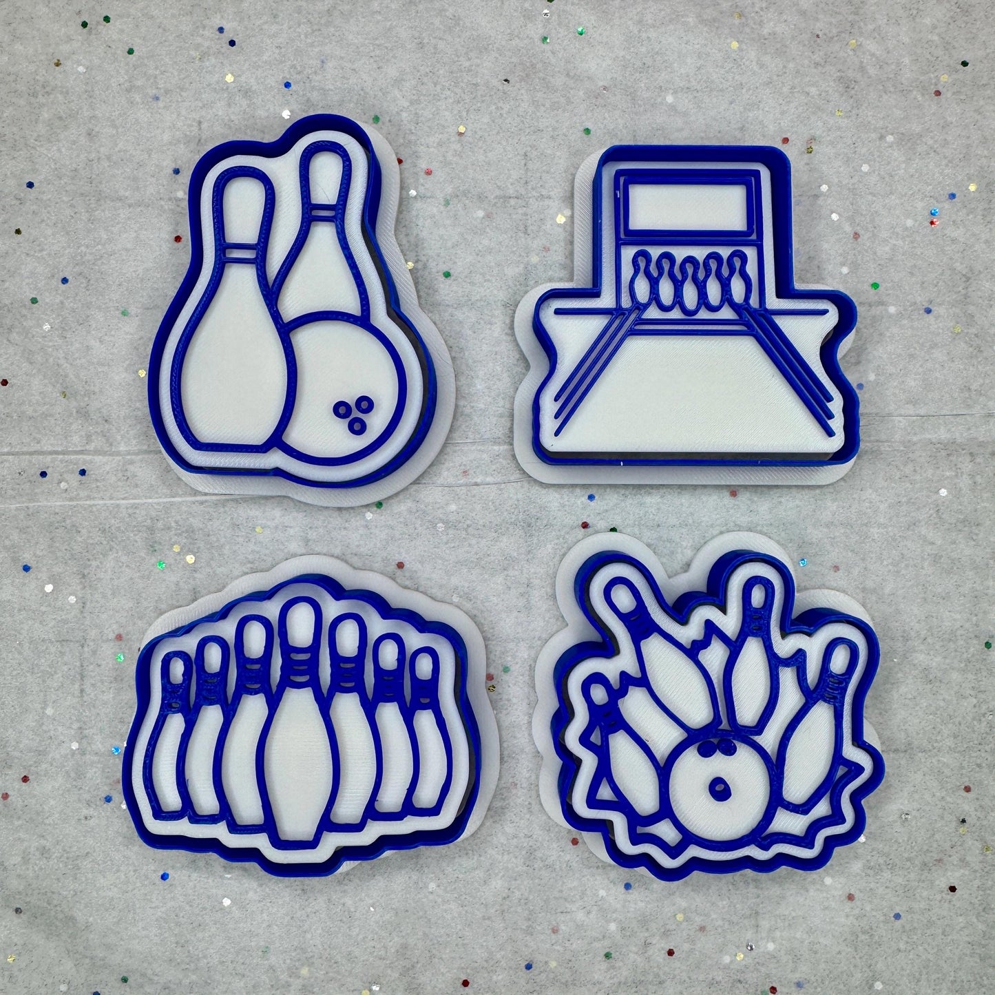 Bowling Cookie Cutter Set – Pins, Lane, and Strike Designs