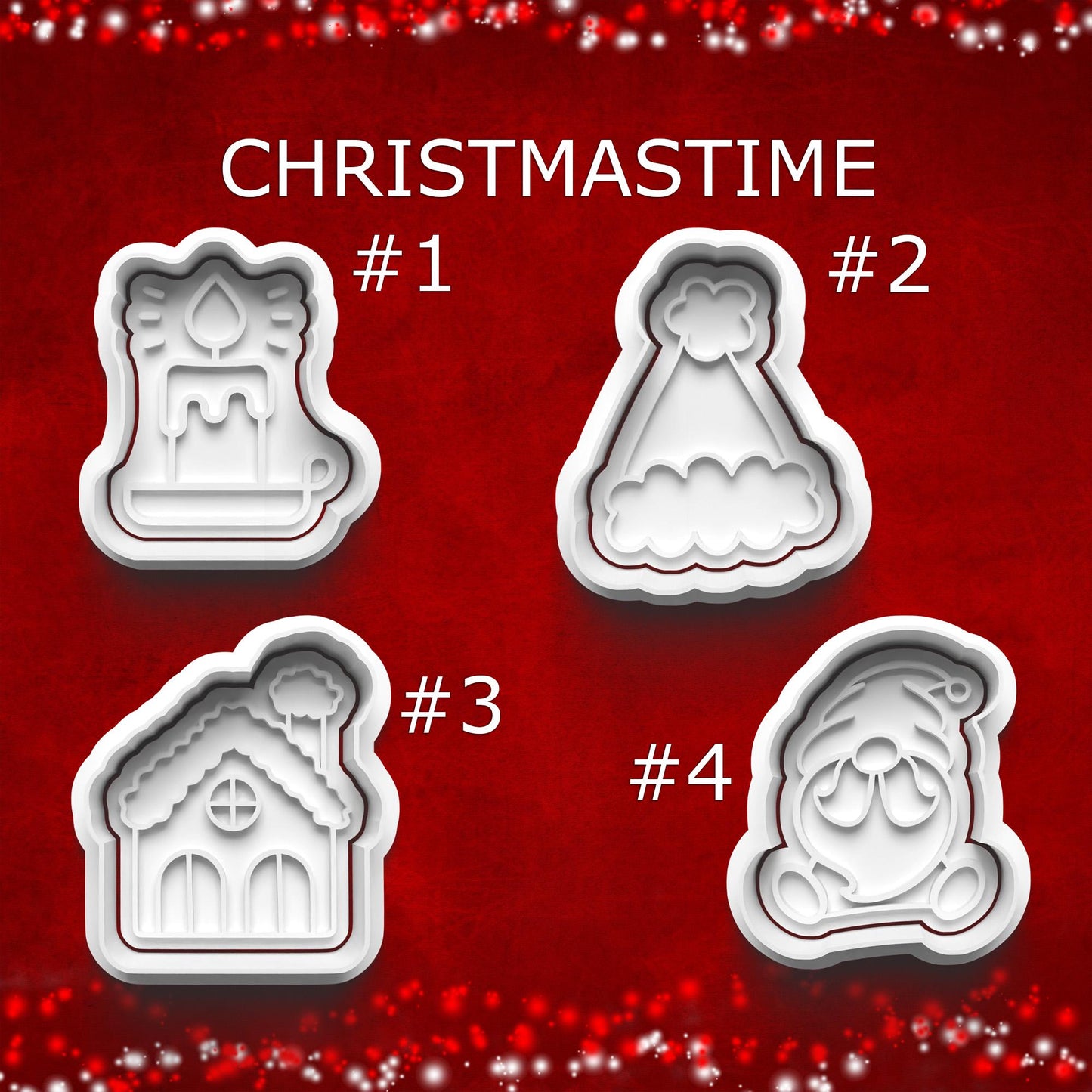 Christmastime Cutter & Stamp Set – Cozy Holiday Baking Shapes