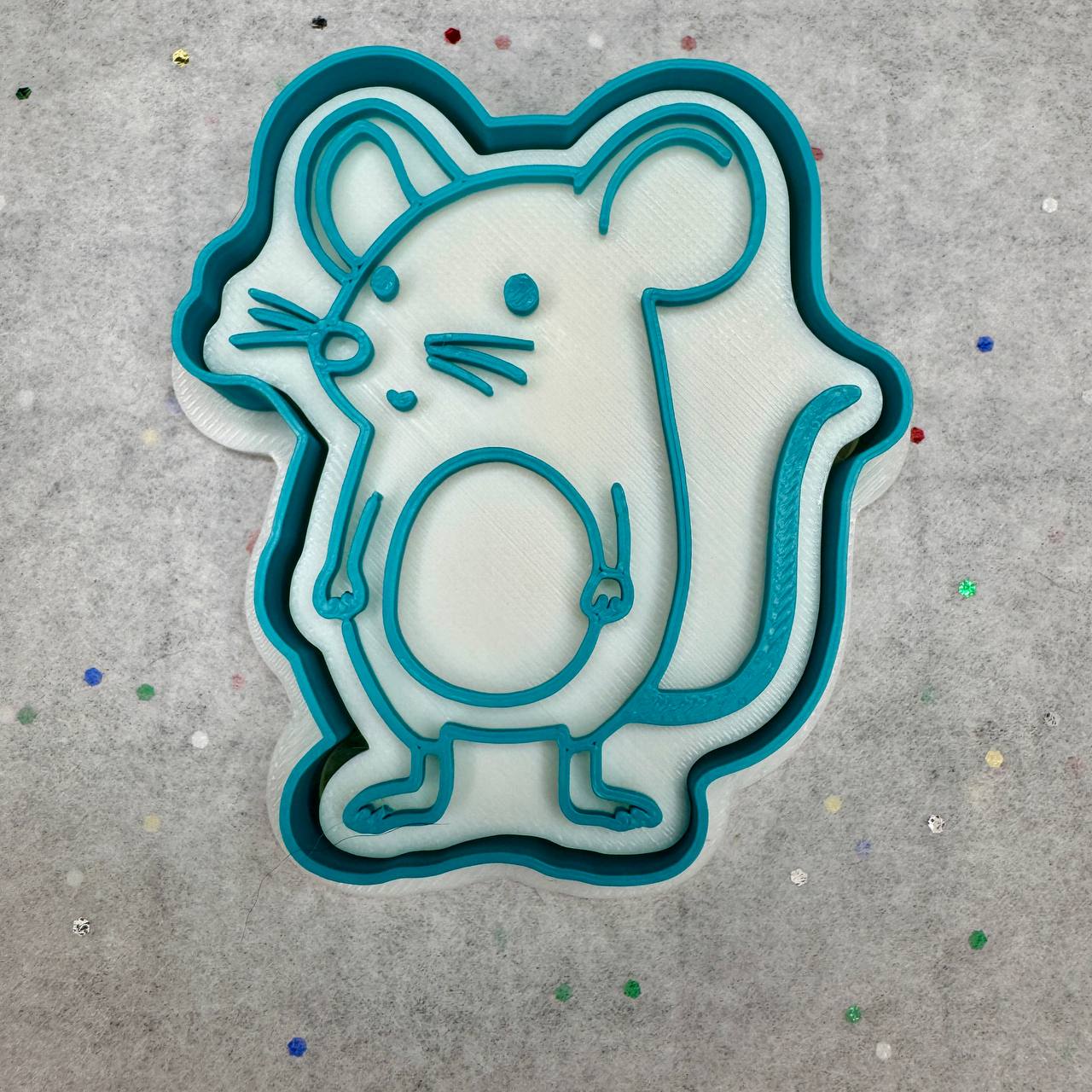 Mouse Cookie Cutter & Stamp – Adorable Rat Design