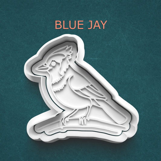 Blue Jay Cookie Cutter – Songbird Clay Stamp