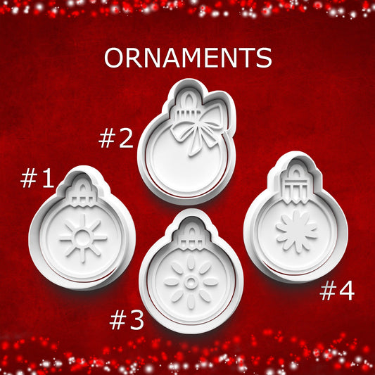 Christmas Ornament Cutter & Stamp Set – 4 Styles