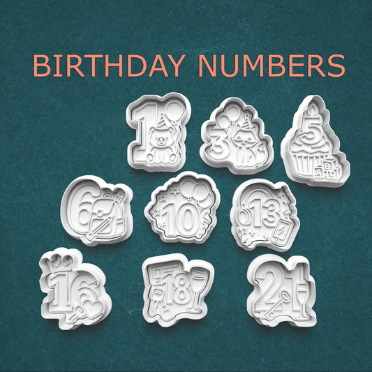 Birthday Number Cookie Cutter Set – Milestone Age Collection
