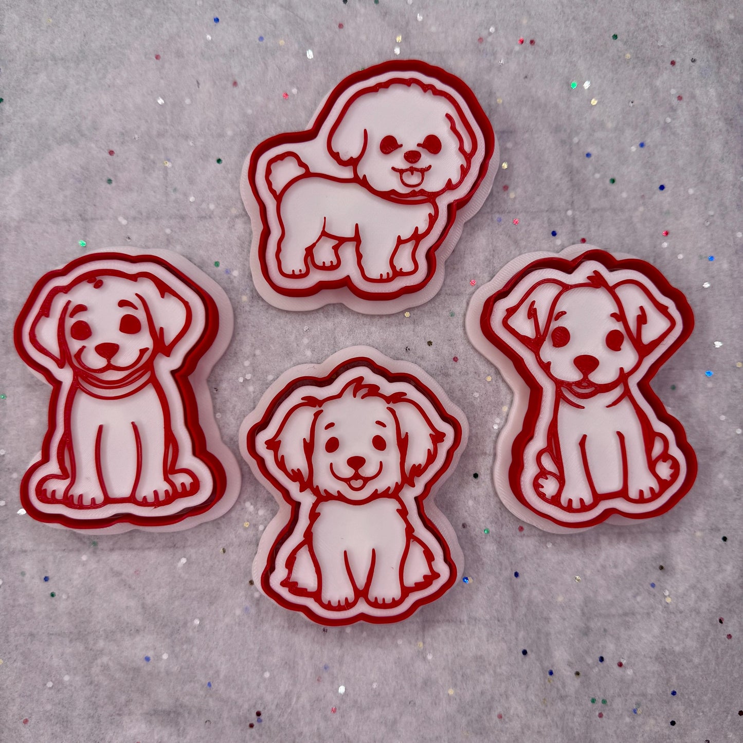 Puppies Cookie Cutter Set – 4 Cute Dog Designs