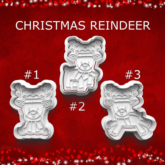 Reindeer Cookie & Clay Cutter Set – Festive Holiday Ornaments
