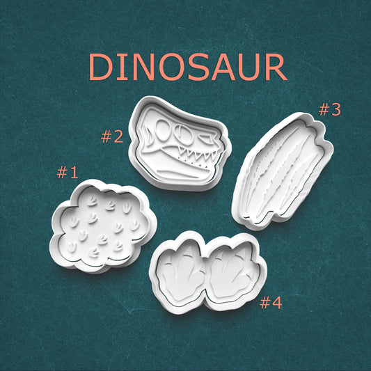 Dinosaur Fossil Cookie Cutter Set – Dino Tracks, Skull, and More!
