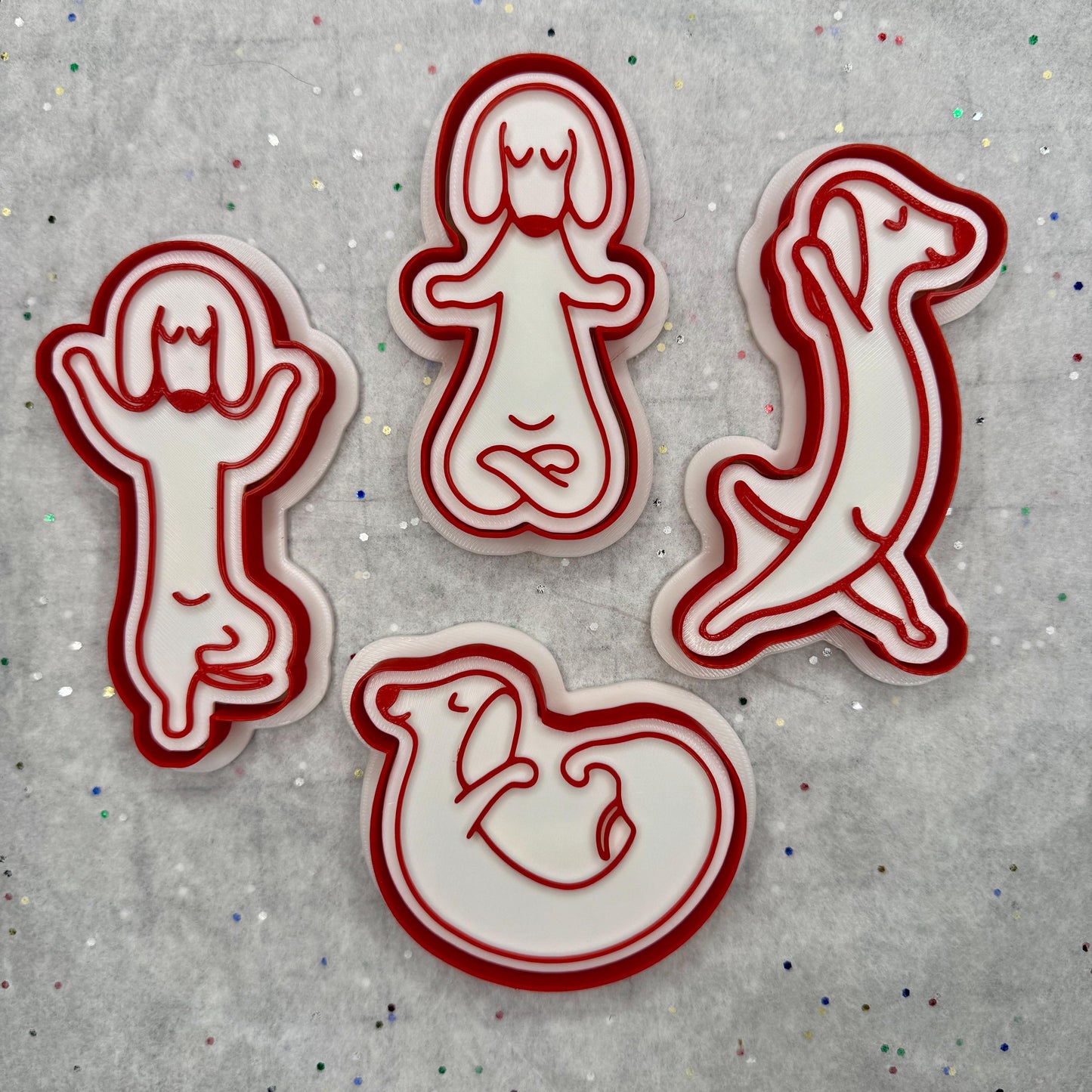 Yoga Dogs Cookie Cutter & Stamp Set – 4 Styles Available