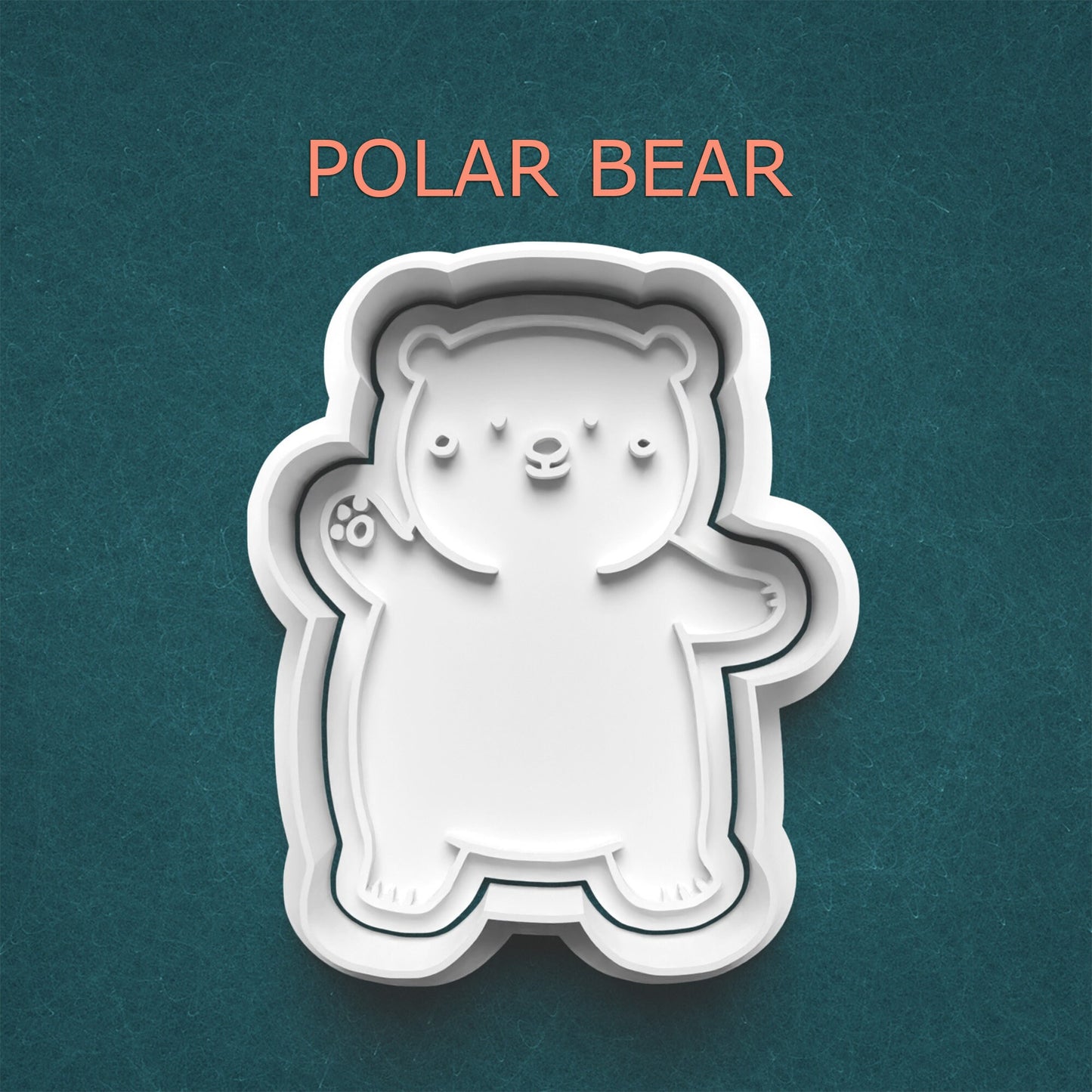 Polar Bear Cookie Cutter – Adorable Winter Animal Design