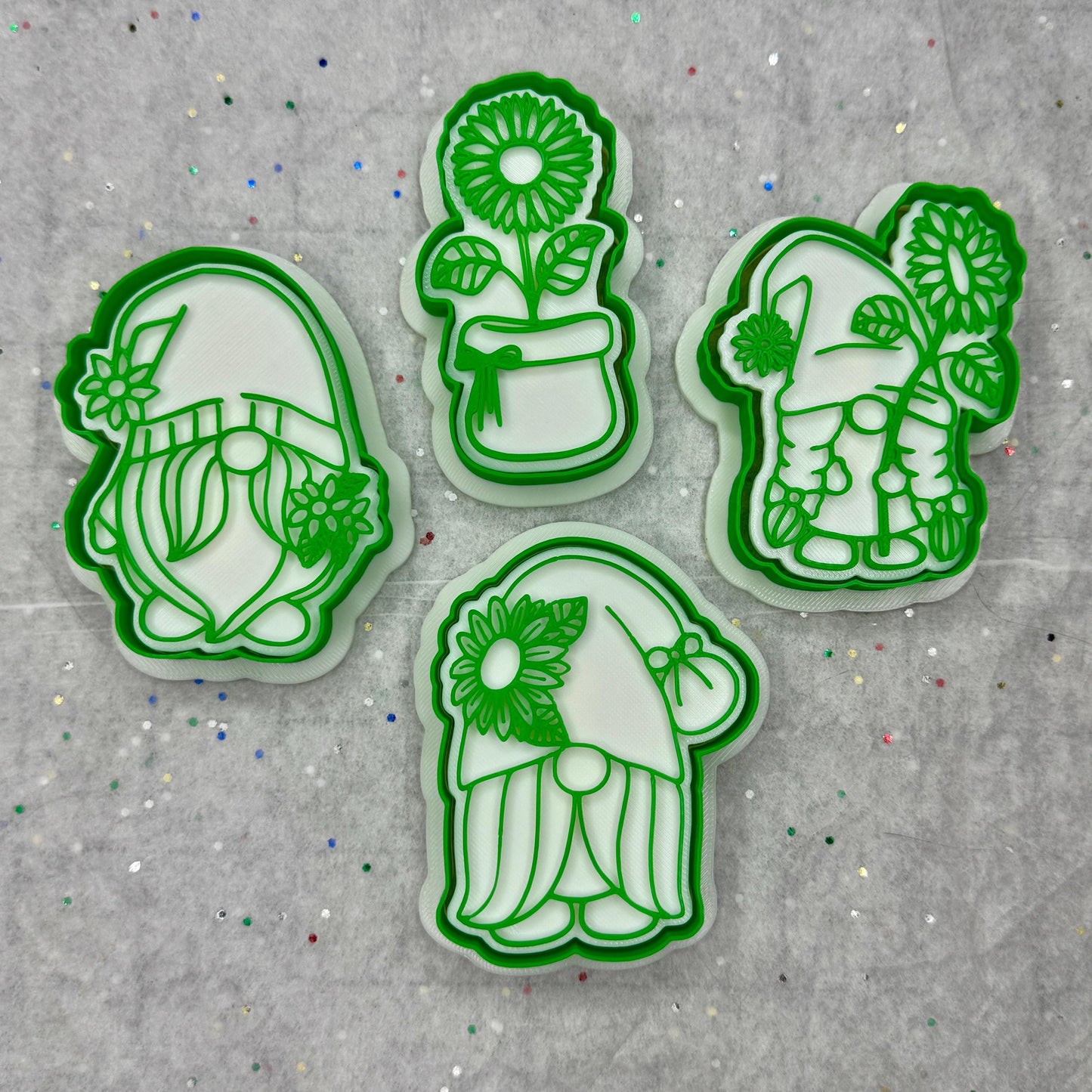 Garden Gnomes Cookie Cutter Set – Whimsical 4-Pack