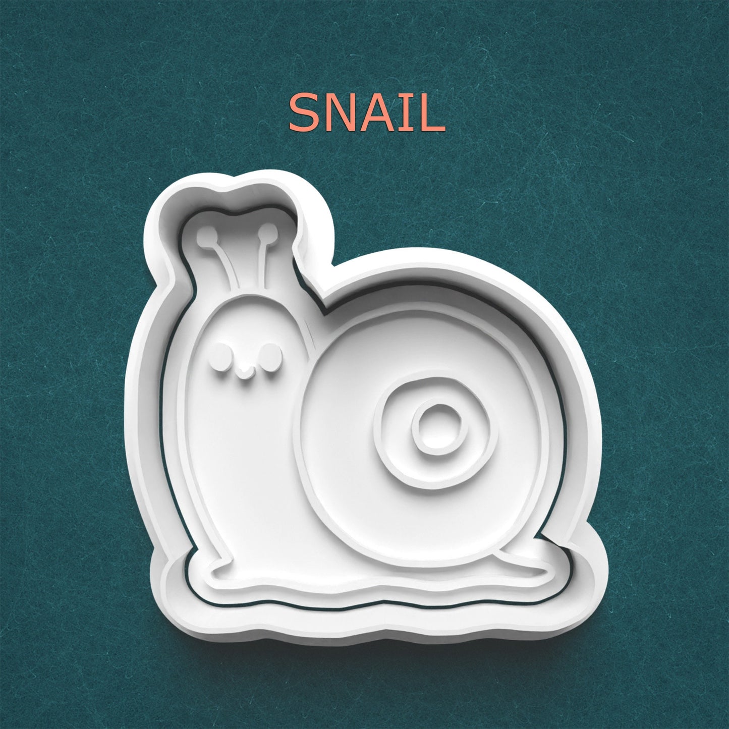 Cute Snail Cookie Cutter & Stamp