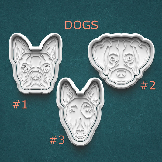 Bull Terrier, Boston Terrier, and Brittany Spaniel Cookie Cutter Set